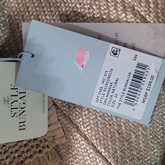 Antonio Melanix The Style Bungalow Manana Scoop Neck Raffia Sleeveless Mini Dres - Picture 10 of 10